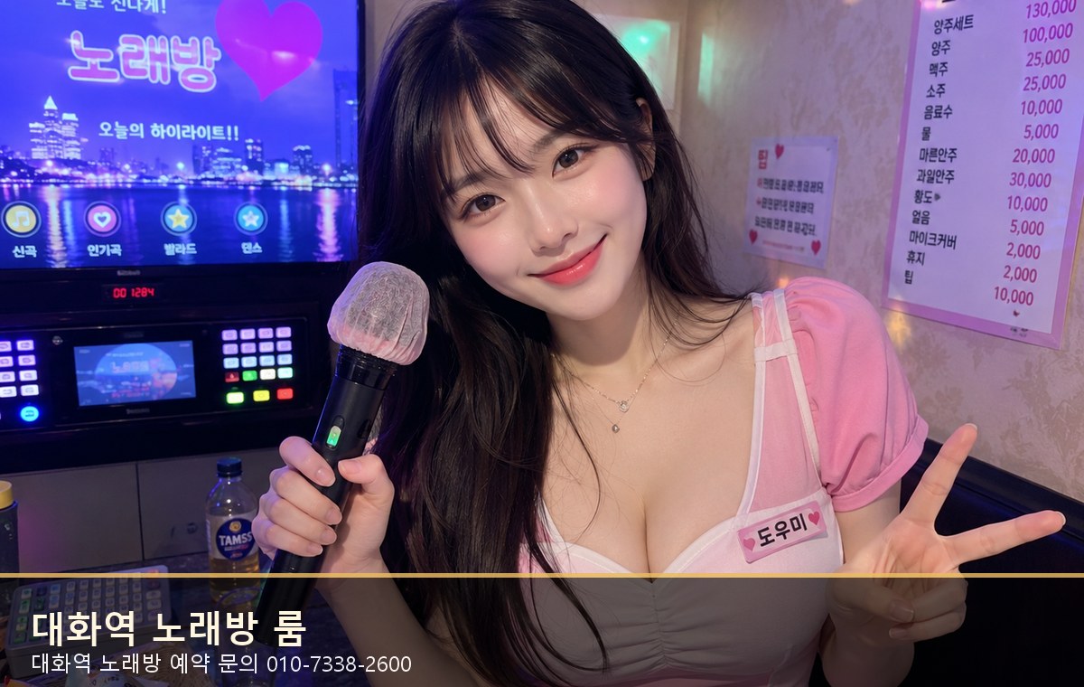 대화역 노래방 룸 분위기 — 대화역 노래방 예약 010-7338-2600